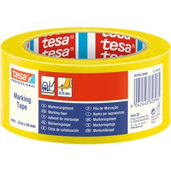 Cinta para marcar suelos Tesa 60760 amarilla 50mm x 33m PVC