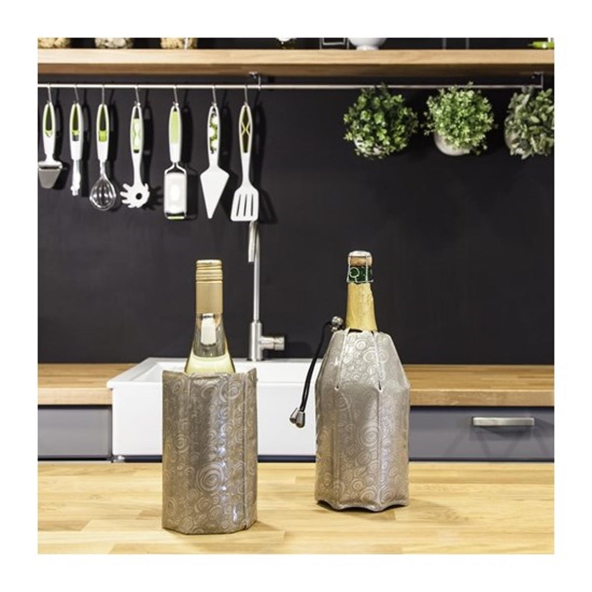 Enfriador de vino Vacu fin platino