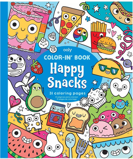 Ooly - libro para colorear - snacks felices - libro para colorear