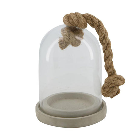 Dijk natural collections campana de vidrio con cuerda de vidrio ã˜13,5x20cm