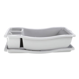 Escurreplatos Curve s con meseta gris claro 29x39x11cm