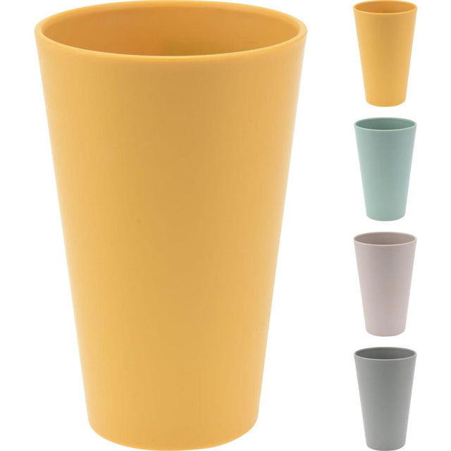 Excelente menaje para el hogar vaso 400ml plástico reciclado 4 surtidos