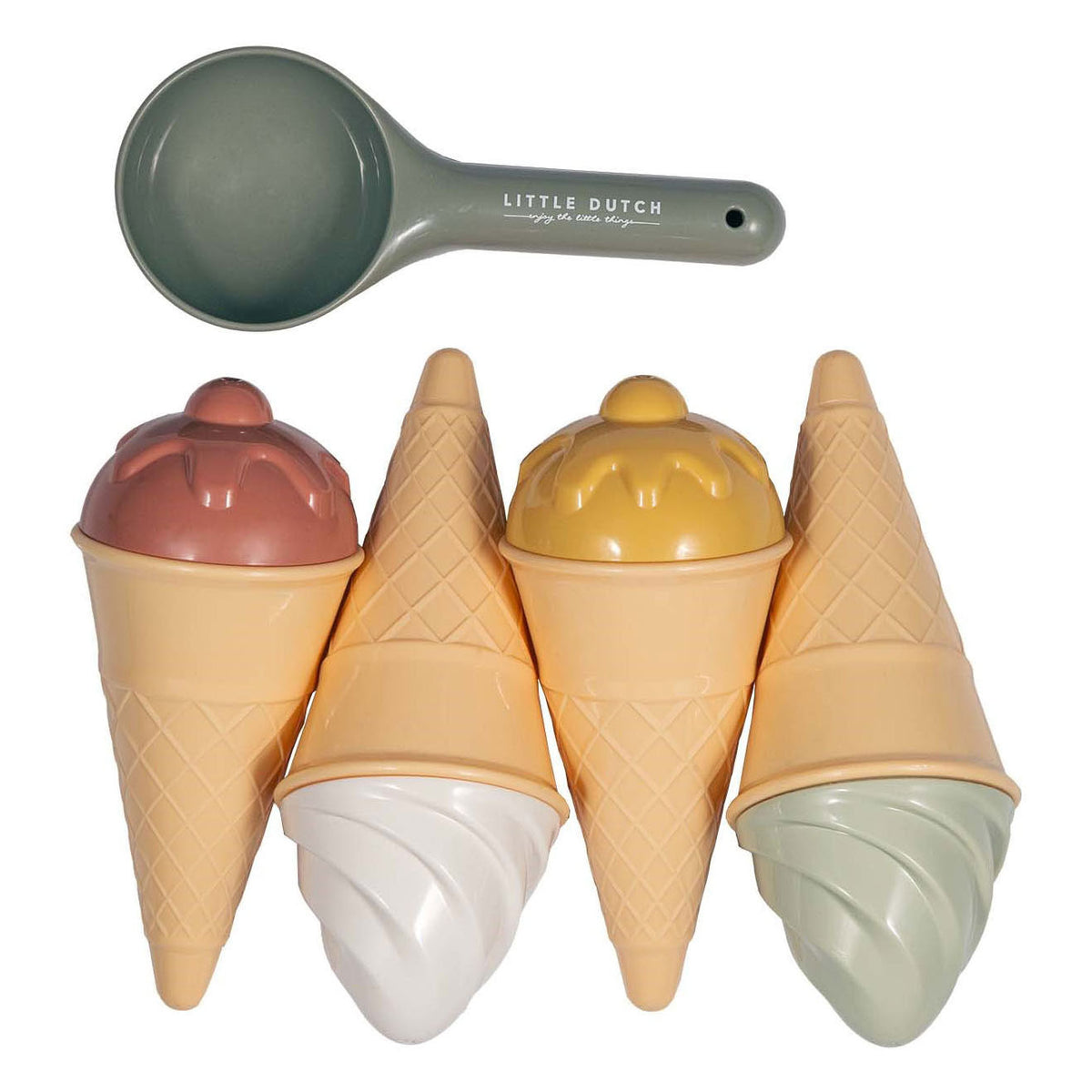 Juego de playa Little Dutch Ice Cream, 9 piezas.