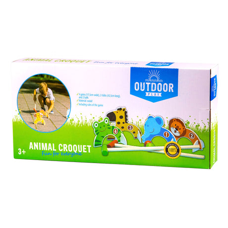 Play al aire libre Animales de madera Croquet