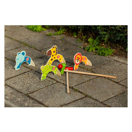 Play al aire libre Animales de madera Croquet