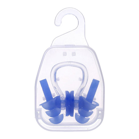 Sportx adulto pinza nasal y tapones para los oídos 2 estrellas azul