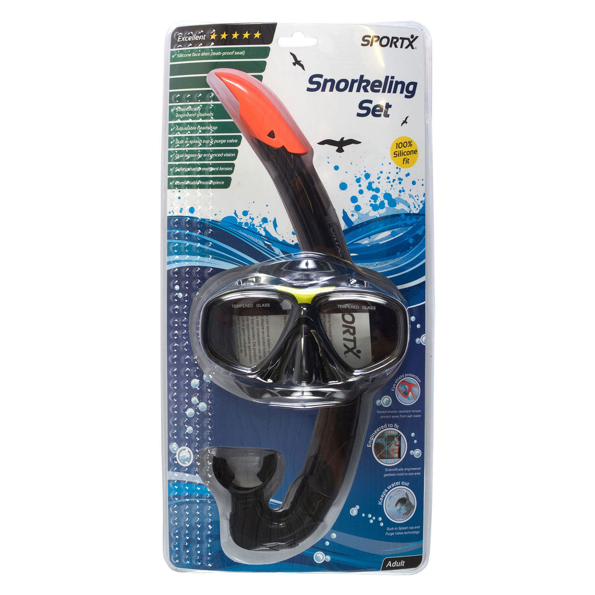 Conjunto de snorkel para adultos Sportx