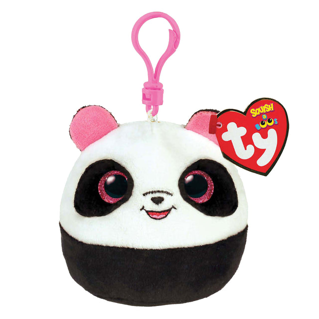 Ty Beanie Ty Squish a Boo Clip Panda de bambú, 8 cm