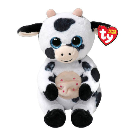 Ty beanie babies vientres vaca herdley, 15cm