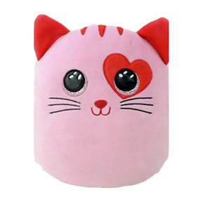 Ty Beanie Ty Squish a Boo Corazón Flirk Gato, 20 cm