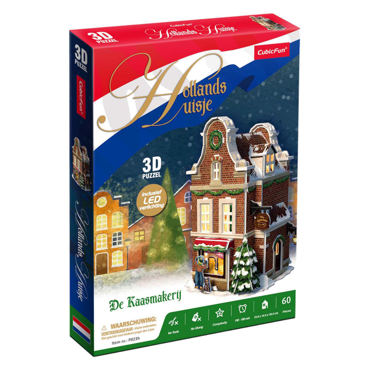 Divertida tienda de quesos en forma de rompecabezas 3D con iluminación LED