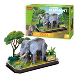 Divertido rompecabezas 3D de elefante cúbico - 42 piezas - apto para niños a partir de 8 años