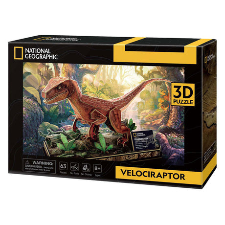 Velociraptor de rompecabezas 3d geográfico nacional