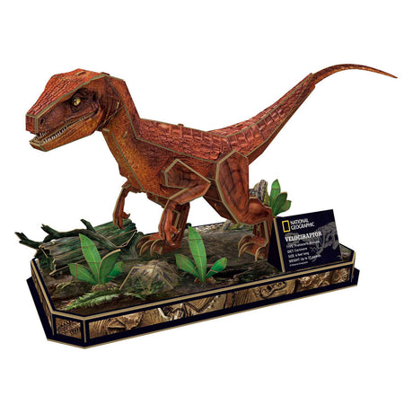 Velociraptor de rompecabezas 3d geográfico nacional