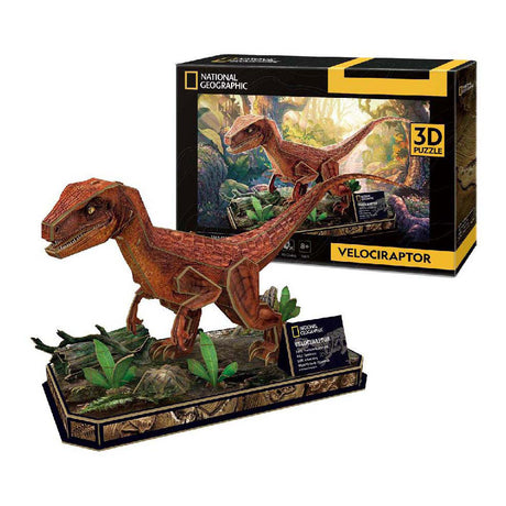 Velociraptor de rompecabezas 3d geográfico nacional