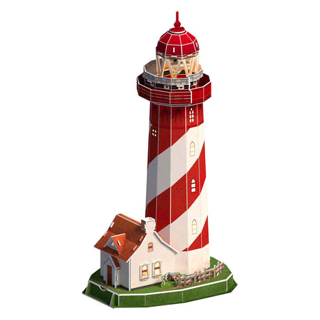 Faro LED de rompecabezas 3D divertido y cúbico, 51 piezas.