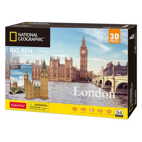 Diversión cúbica rompecabezas 3d big ben geográfico nacional
