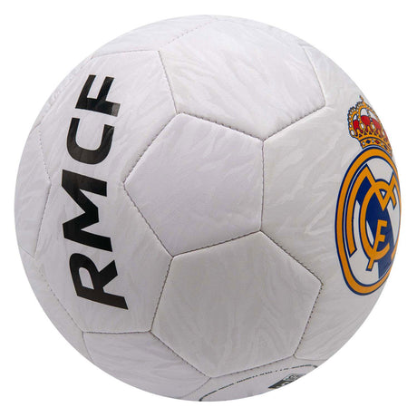 Balón de fútbol Van der Meulen Real Madrid talla 5 blanco