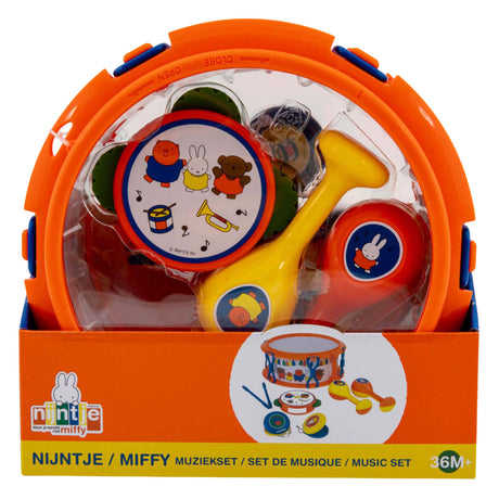 Rubo Toys Set de música Miffy - pandereta - tambor - claquetas - maracas - instrumentos de juguete