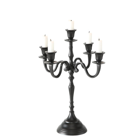 Candelabro Boltze home victoria ã˜30xh40cm aluminio negro (sin incluir velas)