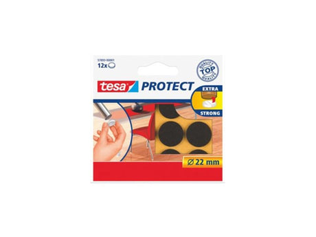 Tesa fieltro protector marrón ã˜ 22mm 12 piezas