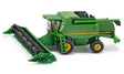 Siku 1876, cosechadora John Deere T670i, 1:87, metal plástico, verde, plataforma de corte móvil y extraíble