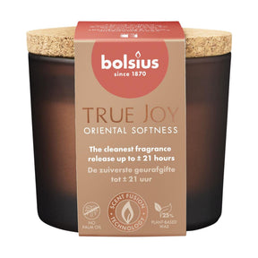 Vaso perfumado Bolsius + tapa 66 83 suavidad oriental