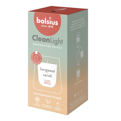 Recambio de fragancia Bolsius clean light bergamota neroli