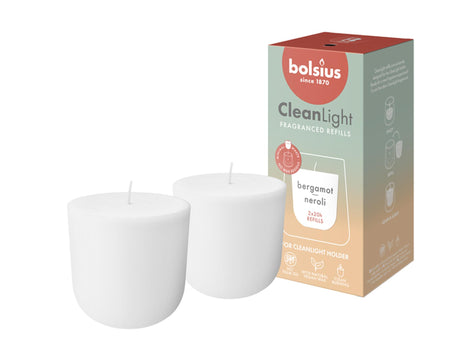 Recambio de fragancia Bolsius clean light bergamota neroli