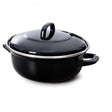 Sartén esmaltada bk fortalit 36cm 7,5l - sartén de inducción - acero esmaltado - apta para horno hasta 230 grados - sin revestimiento antiadherente - con tapa - negro azul