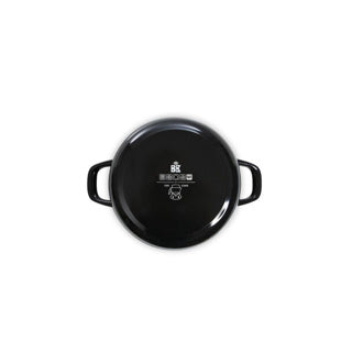 Sartén esmaltada bk fortalit 36cm 7,5l - sartén de inducción - acero esmaltado - apta para horno hasta 230 grados - sin revestimiento antiadherente - con tapa - negro azul