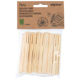 Tenedor cóctel 72 piezas bambú | 4 piezas