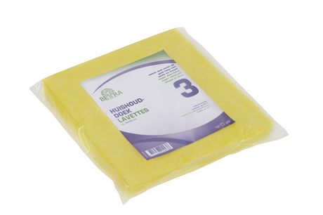 Paño de cocina Luva de viscosa de aprox. 125 gramos aprox. 38x40 cm amarillo juego de 3