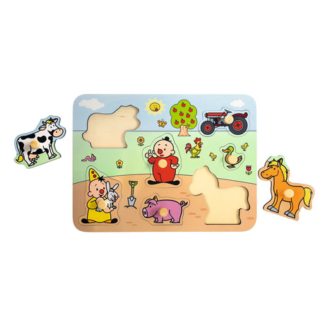 Granja de rompecabezas de madera Studio 100 Bumba, 7 piezas.
