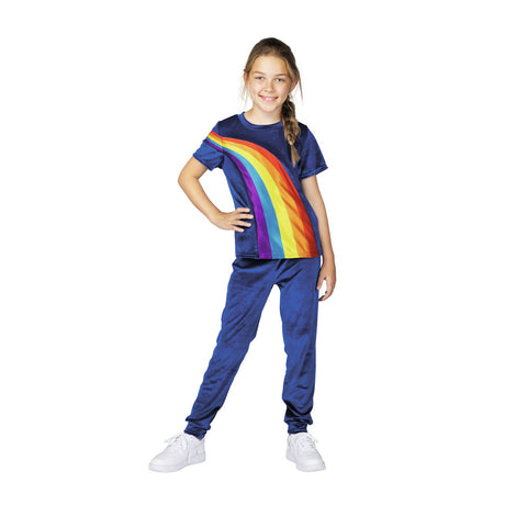 Ropa de vestir K3 - traje de vestir azul arcoiris 3 5 años - talla 116