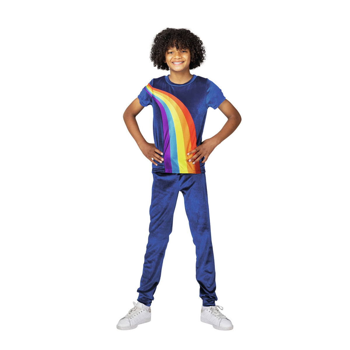 Ropa de vestir K3 - traje de vestir azul arcoiris 6 8 años - talla 134