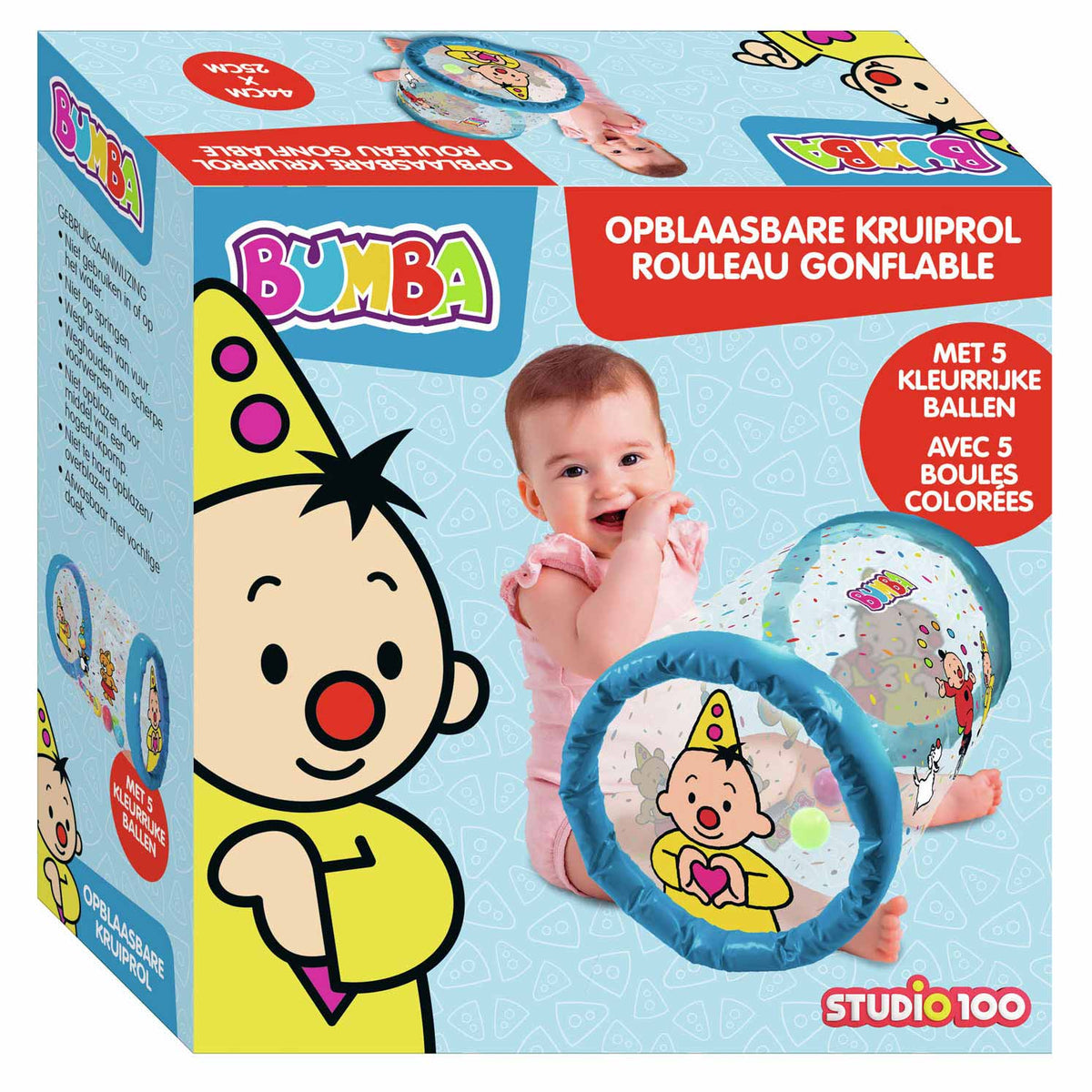 Rastreador inflable Bumba - confeti - con 5 bolas de colores
