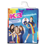 Disfraz K3 - vestido arcoíris azul 3 5 años - talla 116