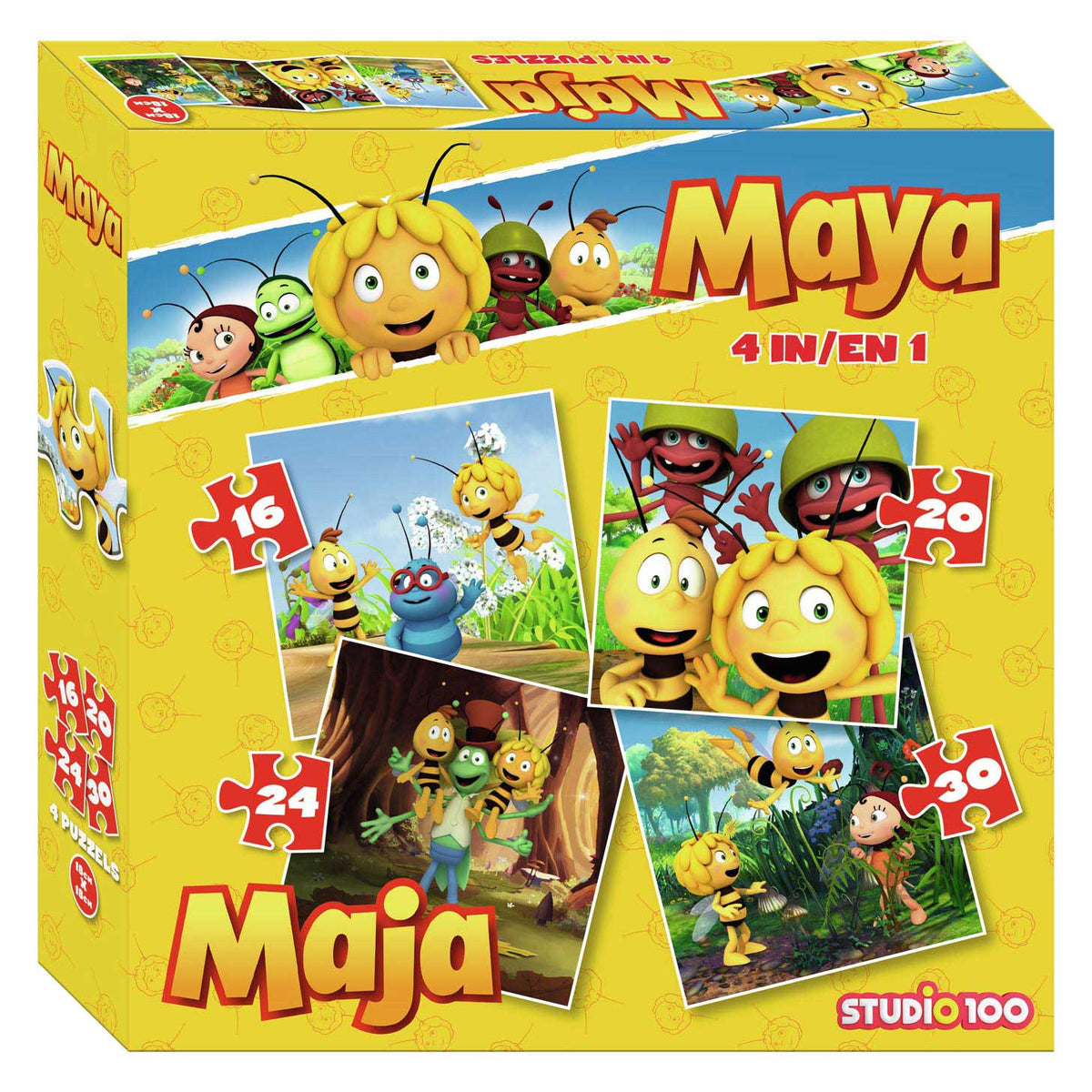 Rompecabezas de la Abeja Maya, 4 en 1