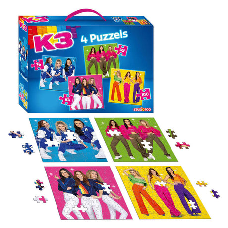 Rompecabezas K3 4 en 1 - estrellas