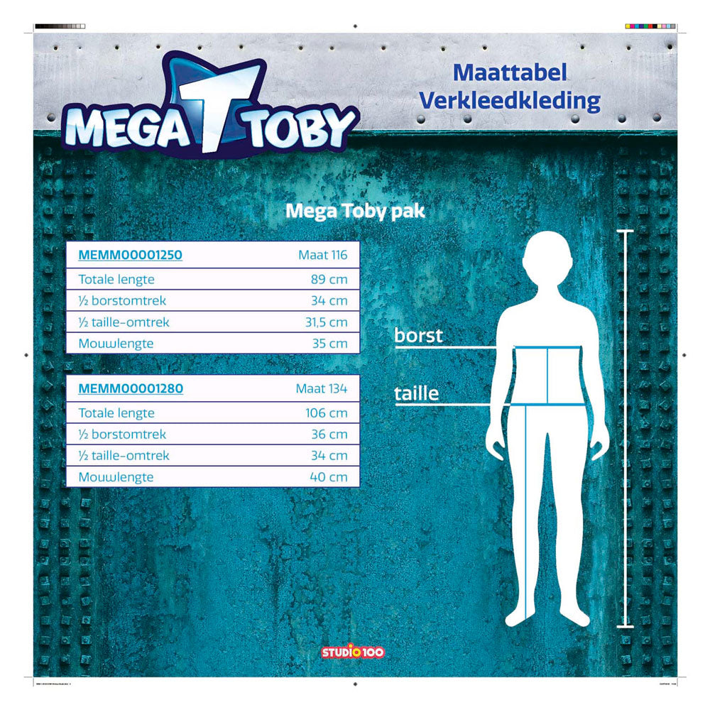 Disfraces mega mindy - disfraz mega toby 6 8 años - talla 134