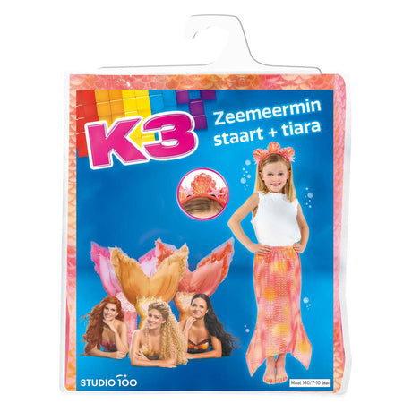 K3 cola de sirena y tiara talla 140, 7-10 años