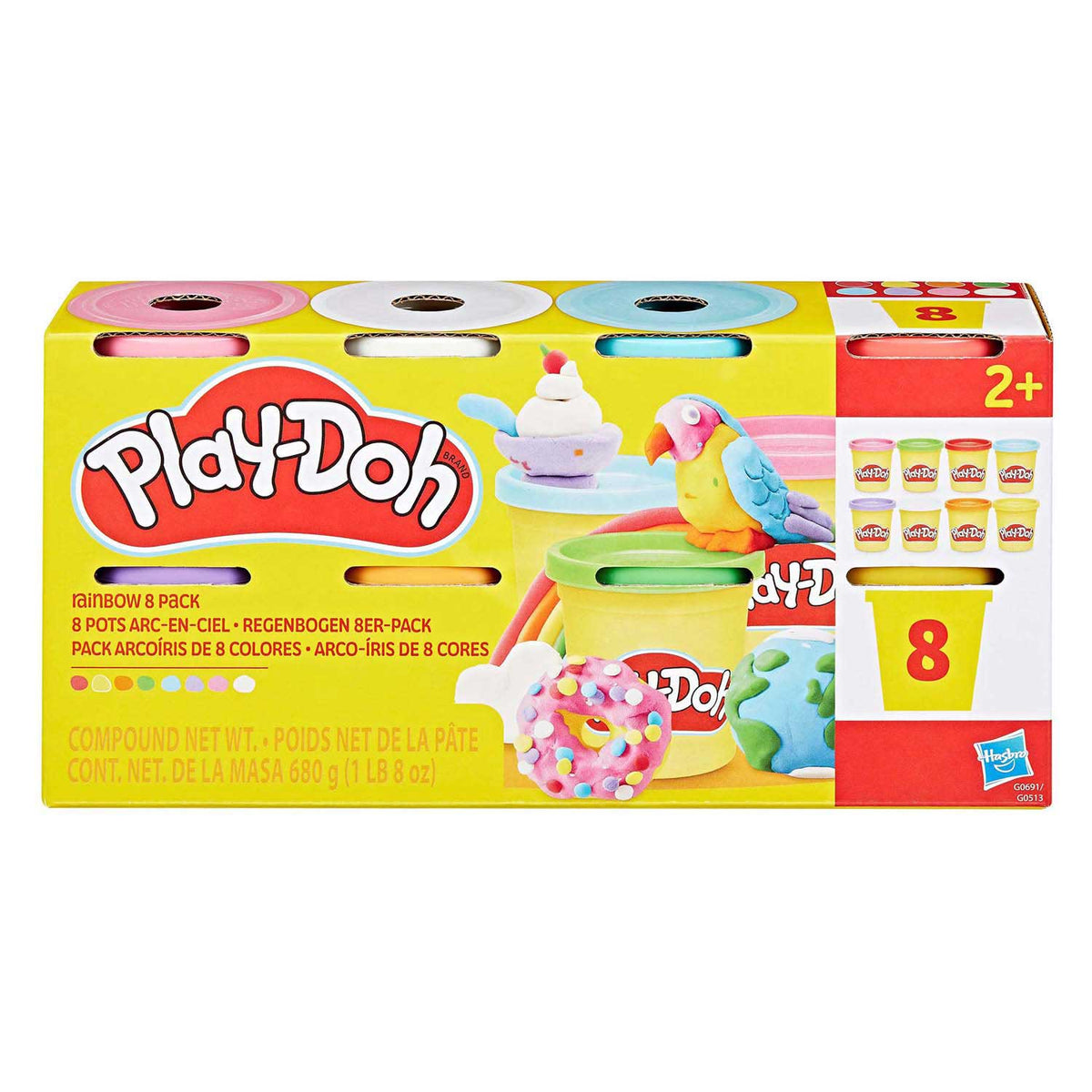Play-doh arcoíris - 8 vasijas de barro