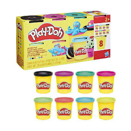 Juego de ollas de barro play-doh mezcla de colores - 8 piezas