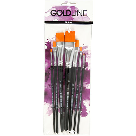 Empresa creativa http: www.cchobby.nl gold-line-penselen-size-0-2-4-8-12-16-20-l-16-5-21-cm-b-1-7-mm-flat-7-piece-1-box