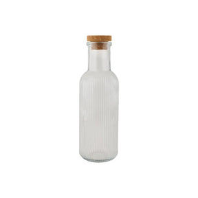 Fles raya 1l transparant met kurk | 2 stuks
