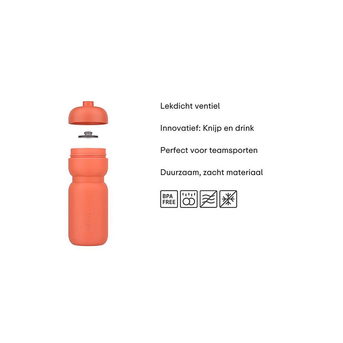 Mepal botella squeeze sport 600ml - azul escarcha