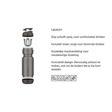 Vaso para batido deportivo Mepal 800ml - negro grafito