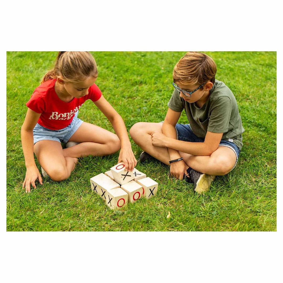 Juego al aire libre tres en raya
