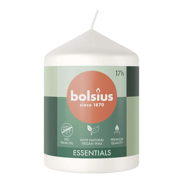 Vela pilar Bolsius 80 58 blanco turbio